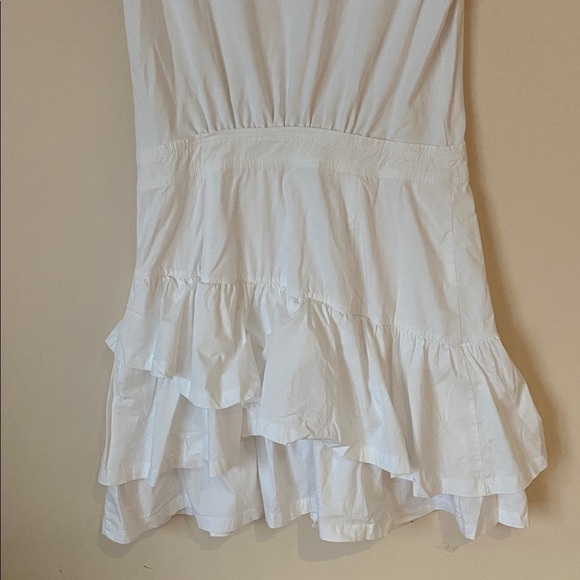 Veronica Beard Noha white flounce tee shirt dress - Picture 6 of 8